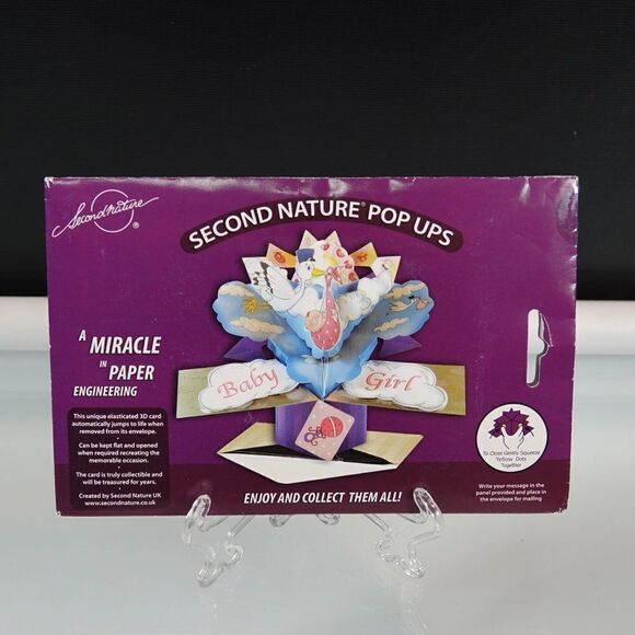 New Baby Girl Pop Up Greeting Card - Picture 2 of 8